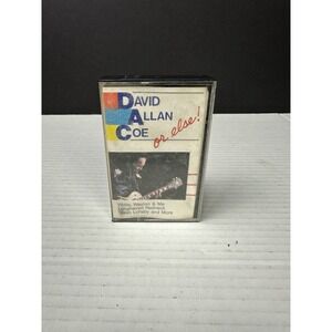 Vintage 1982 David Allan Coe 'Or Else!' Cassette Tape  Willie, Waylon And Me